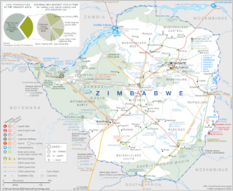 Zimbabwe power map