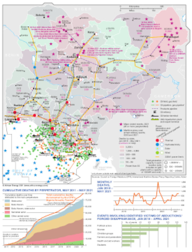 Nigeria conflicts map-June2021