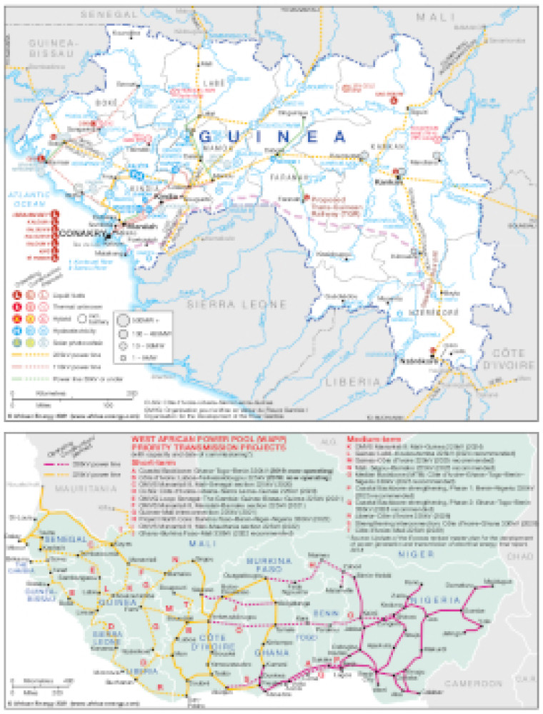 Guinea power infrastructure map