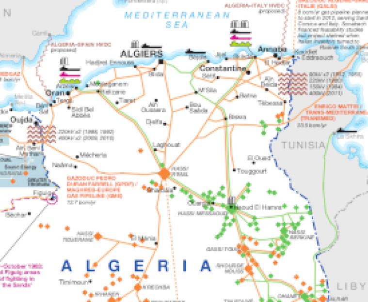 Algeria oil and gas map cropped