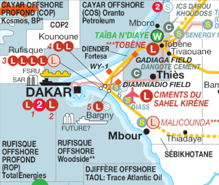 Senegal energy map - Dakar