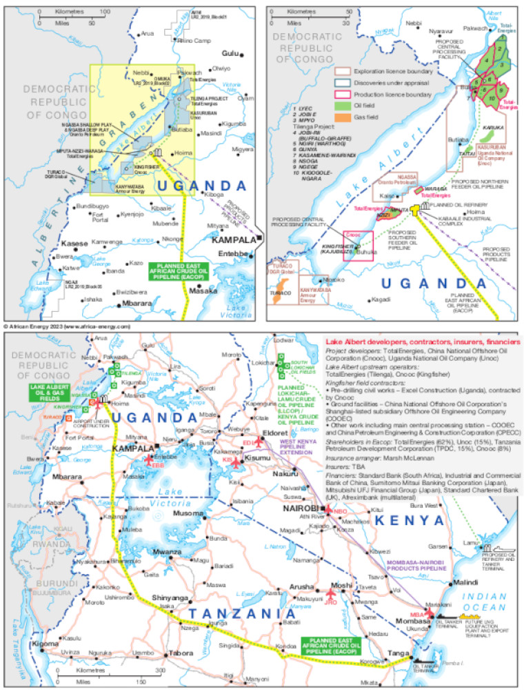 Uganda oil map