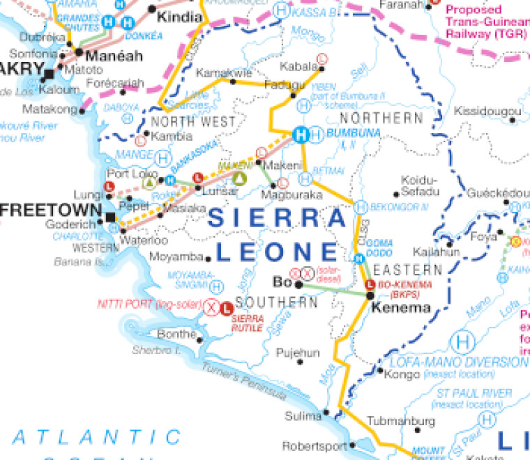 Sierra Leone power map, small