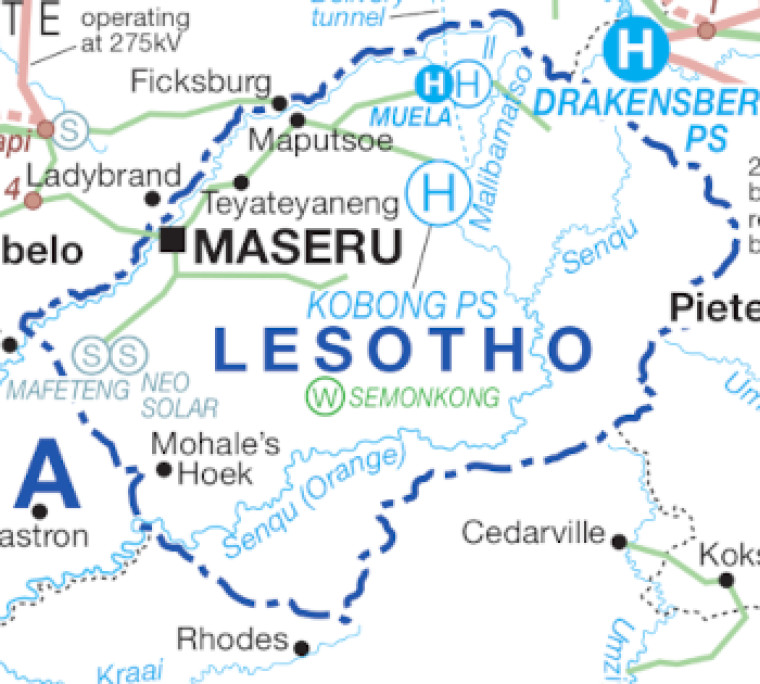 Lesotho power map