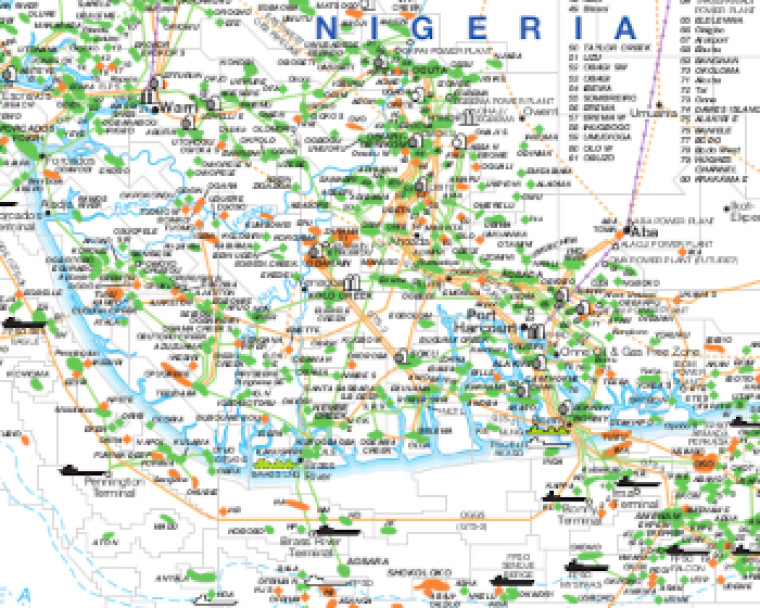 Nigeria oil and gas map