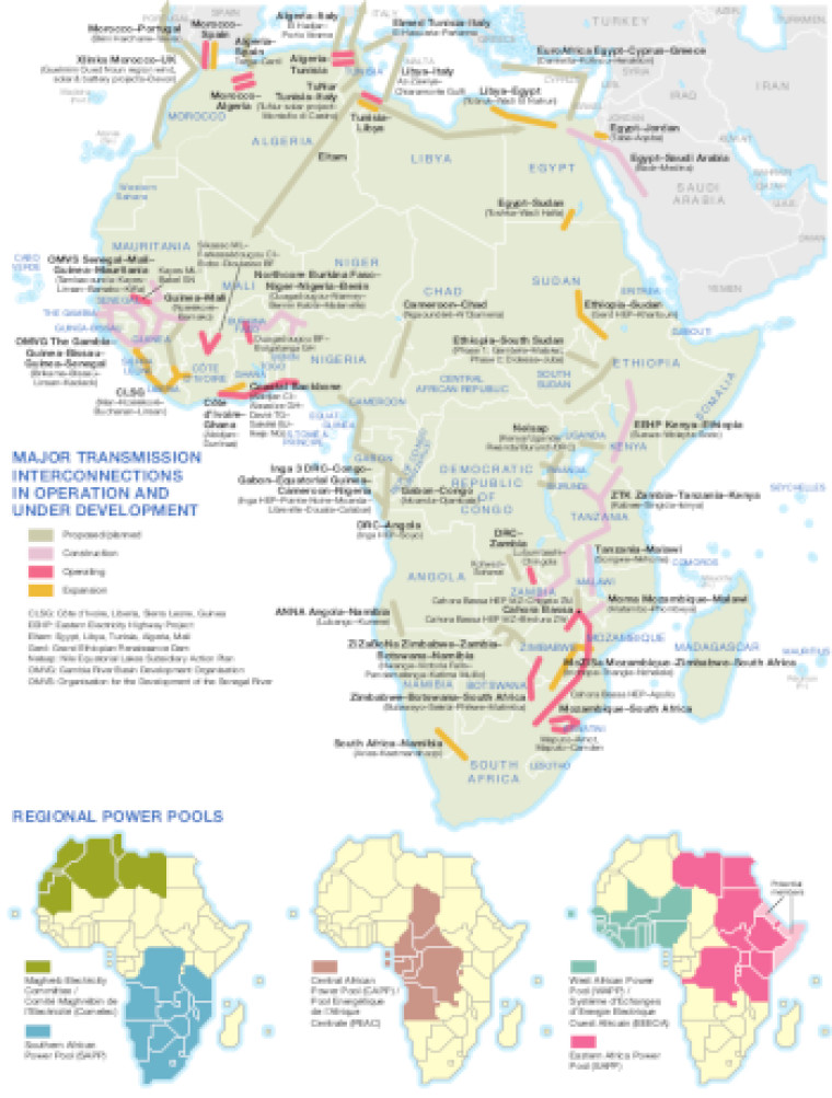 Africa transmission map, small