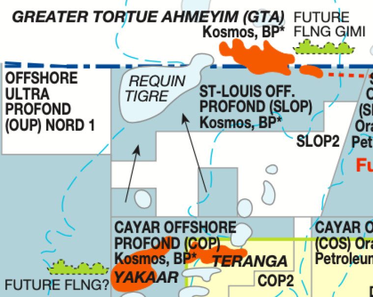 Senegal Tortue close up map