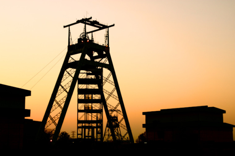 Africa mine, sunset