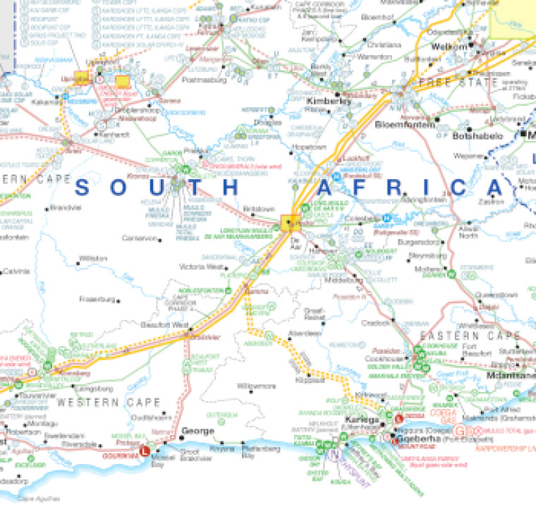 South Africa power map