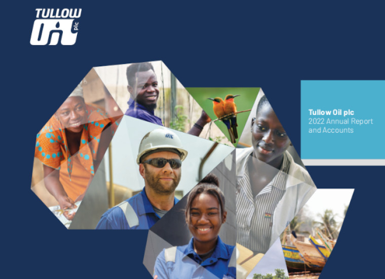 Tullow Oil Annual Report cover, cropped