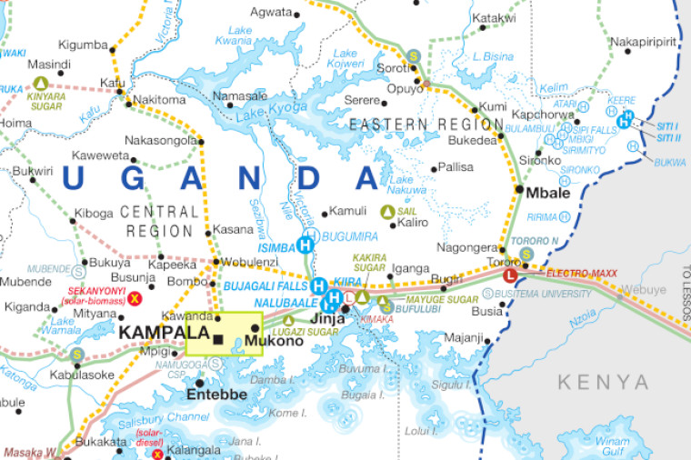 Uganda power map