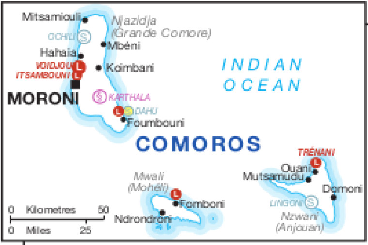 Comoros power map